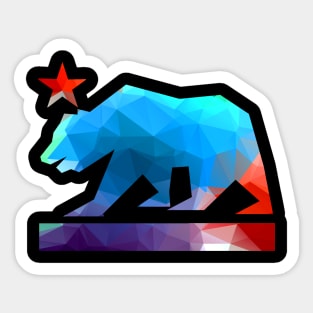 California State Bear (fractal colors) Sticker